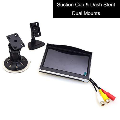 Ekylin 5DASH-DM Car Monitor, 5 Inch Wide Input Truck/In-Car Lcd Screen, Dual Mounting Bracket, 2 Rca Channel For Backup Camera/Rear View/Dvd/Media Player thumb #1