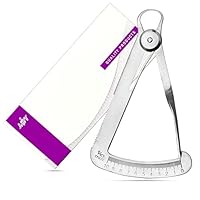 MJW Iwanson Dental Messgerät – 10mm Kronen Messschieber aus Edelstahl, Autoklavierbares Dreieckiges Dickenmesswerkzeug für Die Mundpflege
