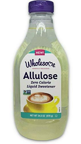 Wholesome Sweeteners Allulose Zero Calorie Liquid Sweetener, No Glycemic Impact, Non GMO, Gluten Free & Vegan (34.5 oz)
