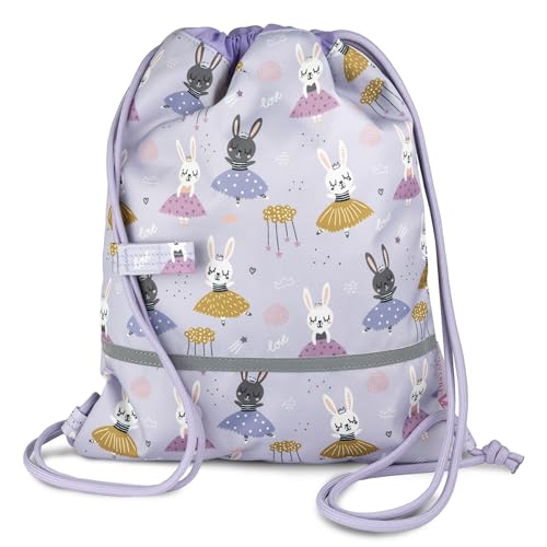 TA Trend Atelier Bolsa de deporte para niños, Bolsa de tela para guardería - Sostenible - Repelente al agua - Reflectores (Lila-Bailarina)