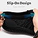RJYWGS Slip On Walking Women Running Shoes Tennis Fashion Sneakers Gym Athletic Work Casual Comfort Mesh Summer Sandals Sock Shoes AllBlack Size 7
