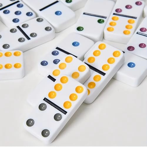 Juego de Dominoes LuckyWish con 28 piezas y estuche rojo miniatura 2