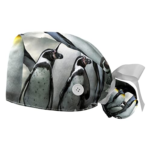 Chapeaux bouffants animal pingouin réglables pour femmes et hommes | Lot de 2