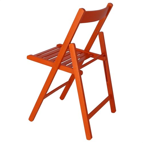WELL HOME MOBILIARIO & DECORACIÓN - 4 krzesła BAS z drewna bukowego, czerwone wykończenie