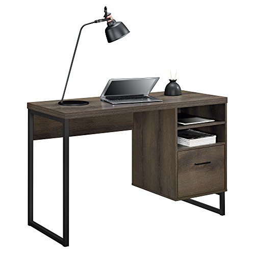 Ameriwood Home Candon Desk, Distressed Oak, Medium Brown, 19.5 in x 45 in x 30.1 in