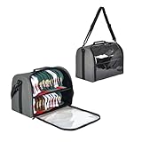 Remobia Hicol Baseball Hat Organizer Bag for 20-24 Caps, Large Cap Storage Case, Stackable Hat Travel Bag, Portable Hat Carrier for Home & On-the-Go (Grey)