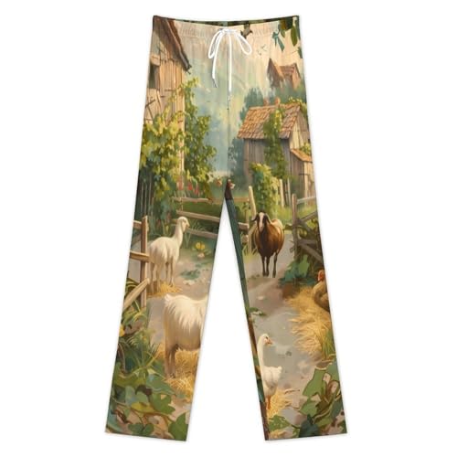 Hunt Goats Ducks Men's Pajama Pants Soft Lounge Pants Comfy Pjs Bottoms Trousers Pants Lightweight Sleep Pants2