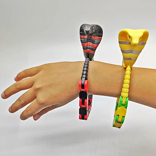 Wacky Tracks Snap Click Fidget Toy, Snake Puzzle Finger Seneory Toy,Stress Relief, Anxiety And Autism Toy For Party Favors #TOP5