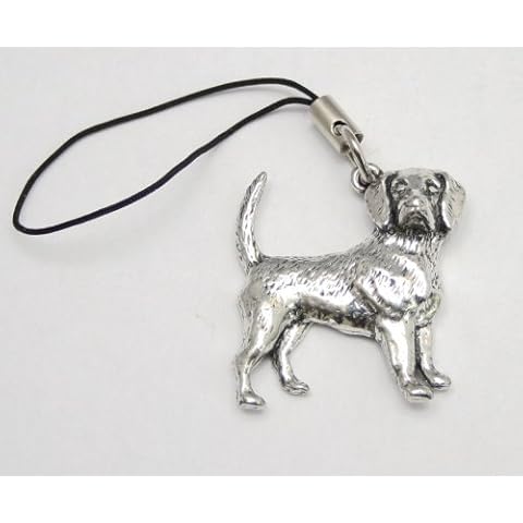 Hoardersworld Beagle Dog Bag Phone Charm in Fine English Pewter, Handmade (tsH) Cover
