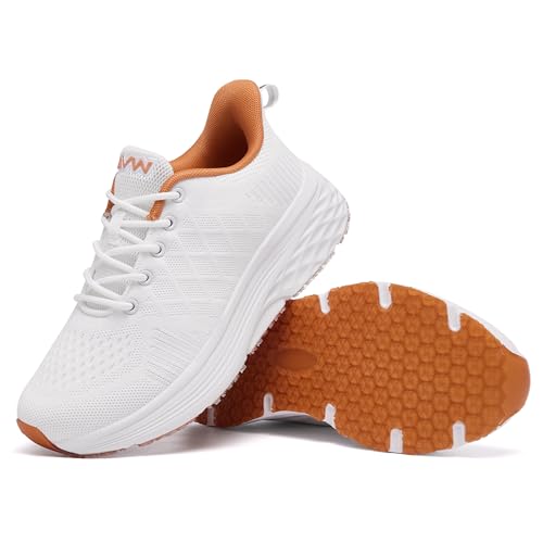 Image of AVW Womens Non Slip Work Shoes Water Resistant Walking Sneakers Food Service Chef Kitchen Shoes