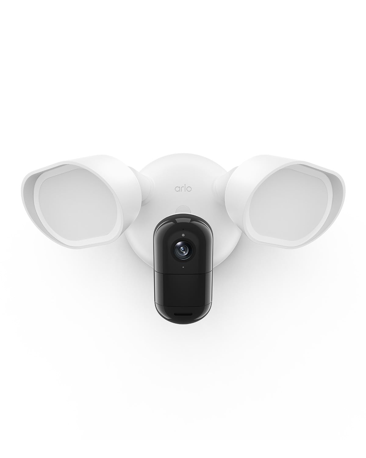 Arlo White Floodlight Security Camera Outdoor, Wired, Quality 2K Hdr, 160° Wide Angle, Weatherproof, Colour Night Vision, Built-In Siren, Up To 2000 Lumen, 2-Way Talk, Secure Trial Included, 1 Camera