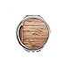 Wood Irregular Rope Stripes Pattern Hand Compact Mirror Round Portable Pocket Glass