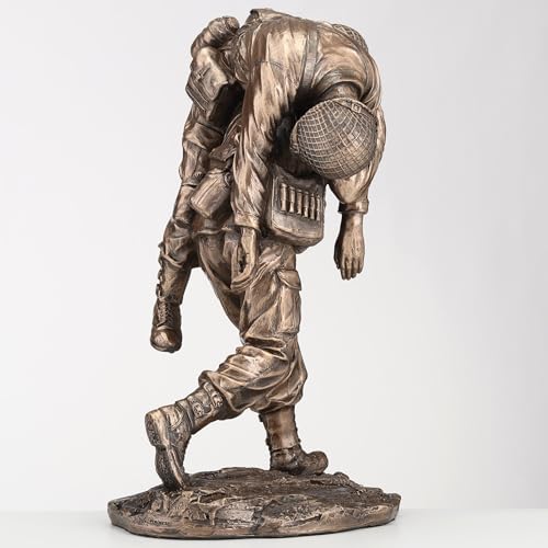 Escultura de Soldado en Bronce y Resina 24 cm miniatura 7