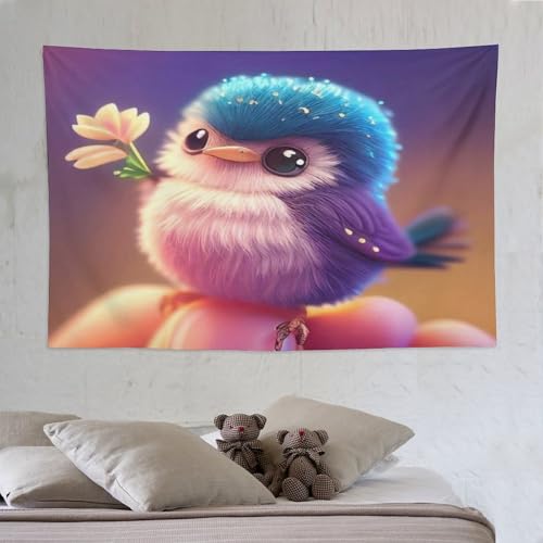Tapisserie oiseau PAZZK pour salon grande tenture murale style affiche
