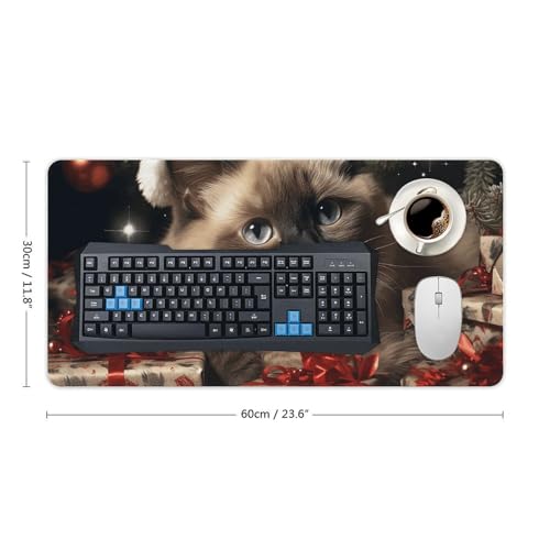Christmas Cat Pad de Escritorio Grande Blanco miniatura 2