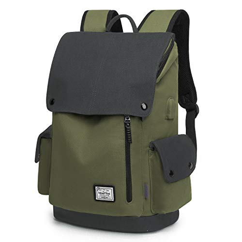 WindTook Mochila Lona Portatil 15.6 Pulgadas Casual Ordenador Mujer con Puerto de USB