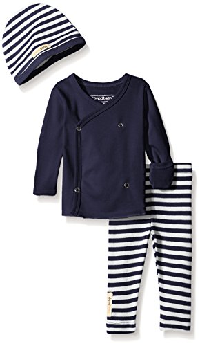 L'ovedbaby Unisex Baby Organic Wrap Shirt, Leggings, and Hat Gift Set