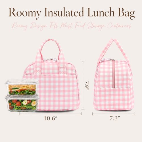 Image of LOVELYWIND Lunch Box for Women Cute Lunch Bags for Women Lunch Tote Bags Reusable Insulated Lunch Box Large Capacity Reusable Insulated Cooler for Work or Travel Gifts or Beach