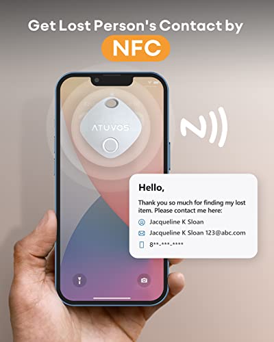 image for ATUVOS Bluetooth Item Finder 4 Pack, Compatible with Apple Find My (iO