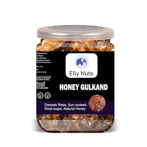 ELLY NUTS Honey Gulkand 300 Gram Airtight Container miniatura 1