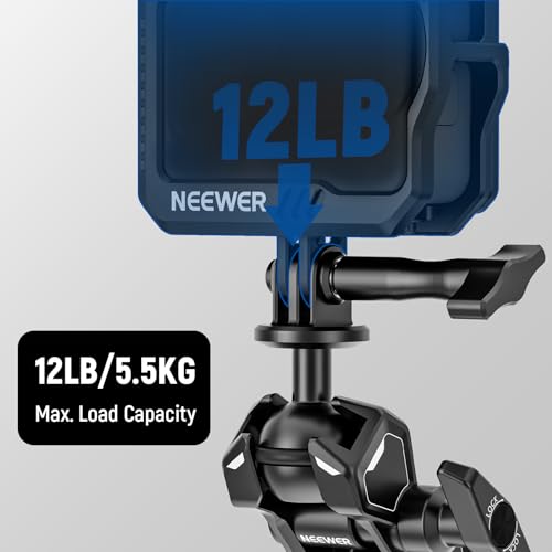 Image of NEEWER Articulating Magic Arm with Dual Ball Heads, 1 /4 inch Screw and Retractable Anti Twist Pin, Action Camera Mount Adapter Compatible with SmallRig Cage GoPro Hero 11 10 Insta360 DJI Action 3, UA021