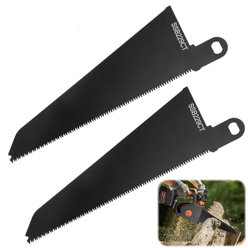 SSB229CT Reciprocating Saw Blades for Black and Decker Piranha Scorpion Saws Carbon Steel Black Blade for Cutting Plastic Wood Hardwood (2 Pack)