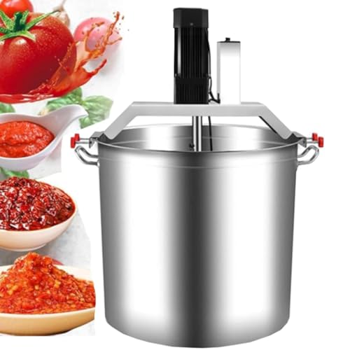 JXYQ Batidora automática de Alimentos, 40L-80L, batidora eléctrica para Mermelada, mezcladora de Acero Inoxidable con calefacción para Mezclar Mermelada (40L)