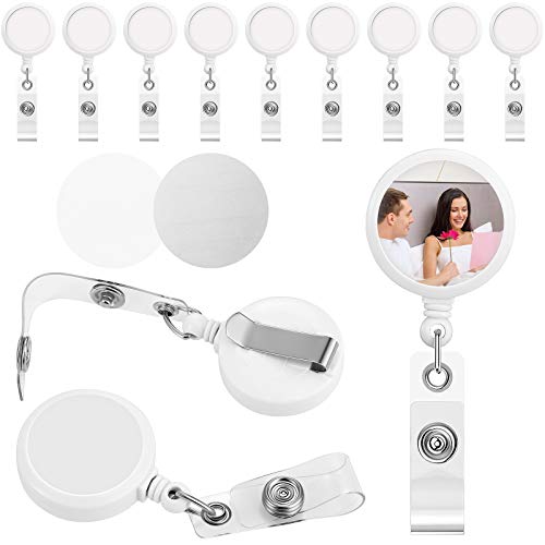 Porte-badge pour personnaliser des photos lot de 12 blanc pour le bureau