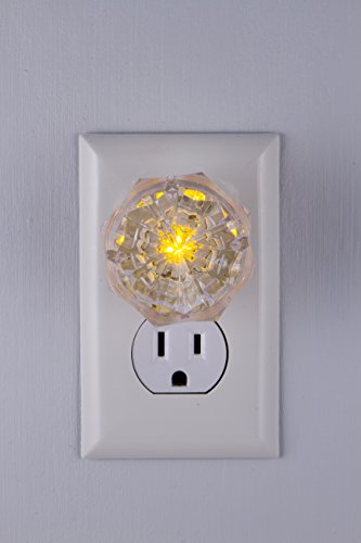 Image of GE Jewel LED Night Light, Plug-in, Dusk to Dawn Sensor, Amber, UL-Certified, Energy Efficient, Ideal Nightlight for Bedroom, Bathroom, Nursery, Hallway, Kitchen, 11286, 4 Pack