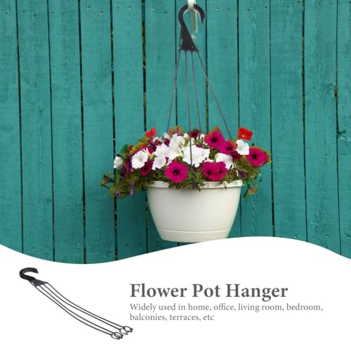 Image of balacoo Hanging Basket Hooks 5-Pack Plastic Flower Pot Hangers for Outdoor Balcony Garden Patio with Swivel Design and Strong Load-Bearing Capacity