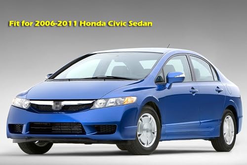 Image of Mudguards Mud Flaps Splash Guards Fenders Compatible with 2006-2011 Honda Civic Sedan, 4pcs Mud Guard Kit, Black