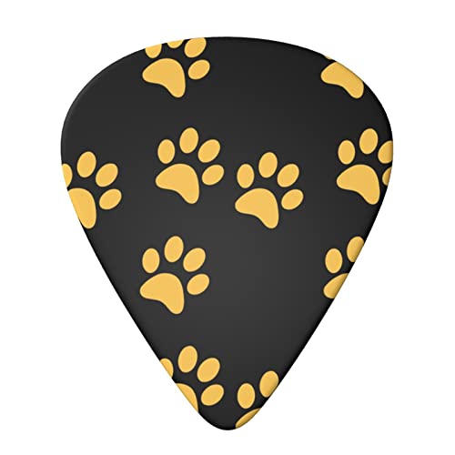 Lot de 6 médiators dorés en forme de patte de chiot pour guitare acoustique, guitare électrique, basse, ukulélé – fins… - Les Beatles, Paul McCartney, John Lennon, RIngo Starr, George Harrison Lot de 6 médiators dorés en forme de patte de chiot pour guitare acoustique, guitare électrique, basse, ukulélé – fins… – Image 4
