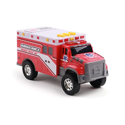 Mighty Fleet 57106MXX04 Toughest Minis 5 Inch Tough Cab Ambulance Toy W/Lights & Sounds thumb #3
