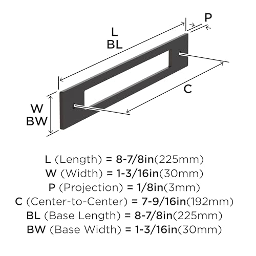 Image of Amerock Medora 7-9 /16 inch Oil-Rubbed Bronze Backplate