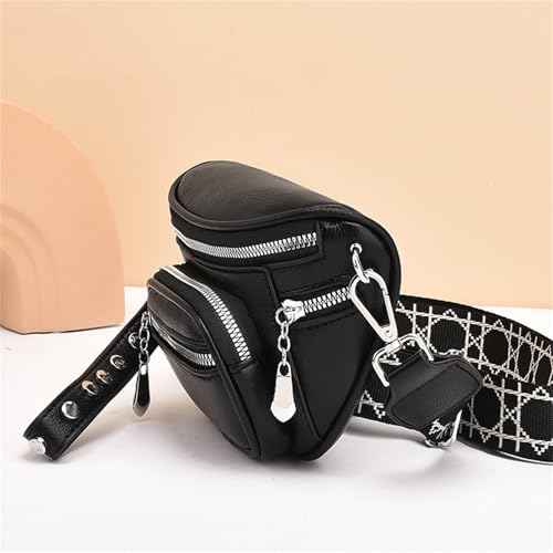 Image of Leather Fanny Pack Bag for Women, PU Leather Belt Bag Chest Purse Fashionable Crossbody Waist Bags Handbag for Everyday Use Trip Walking Hiking