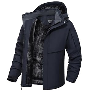 Winter Jackets Coats For Men Ski Snow Waterproof Fleece Liner Windproof Raincoat 6 Pockets