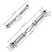 RC Car Turnbuckle, 6Pcs Adjustable Servo Links Tie Rod Aluminum Alloy RC Pull Rod Turnbuckle Rod Linkage Set for RC Hobby Car Model(Silver) Rc Steering Linkage Dilwe Tie Rods Buckle
