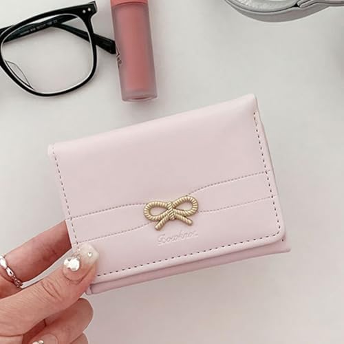 Fashion Wallet Small Compact Wallet,Women Short Wallet,PU Leather Trifold Wallets Credit Card Holder Simple Clutch Purse4