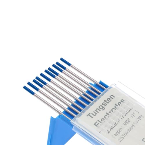 Kwweeoo: Tungsten Electrode WL20 2% Lanthanum Tungsten Electrode for Tig Welding Diameter 2.4mm Length 175mm