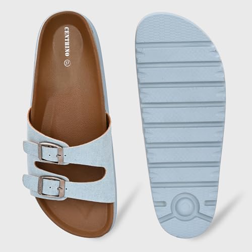 Image of Centrino Women's Berkin-Style Slip-On Sandals | Open Toe Design | Soft PU Footbed | Lightweight & Comfortable | Arch Support | On-Grip Sole | Casual Outdoor Wear (9219)