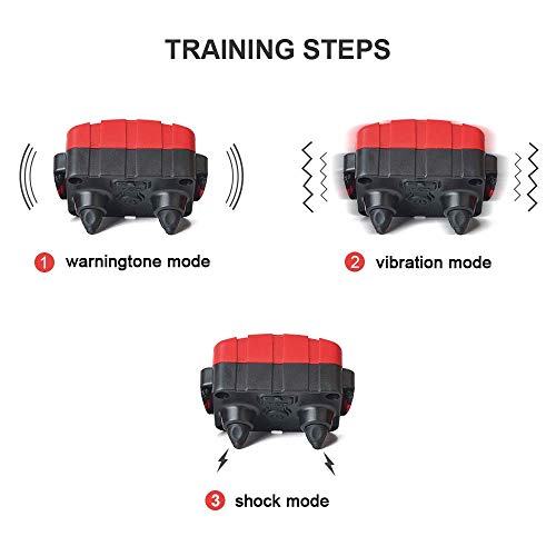 image for GLEMEB Shock Collars for Dogs with Remote,Rechargeable Dog Bark Contro