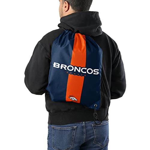 FOCO Denver Broncos NFL Team Stripe Wordmark Drawstring Backpack - Image 3
