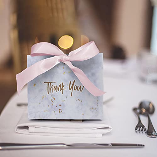 PERFECTHA Papier Candy Box, DIY Geschenken Candy Bag Box Met Marmer Patroon, Snoep Dozen Voor Bruiloft Engagement… - Image 8