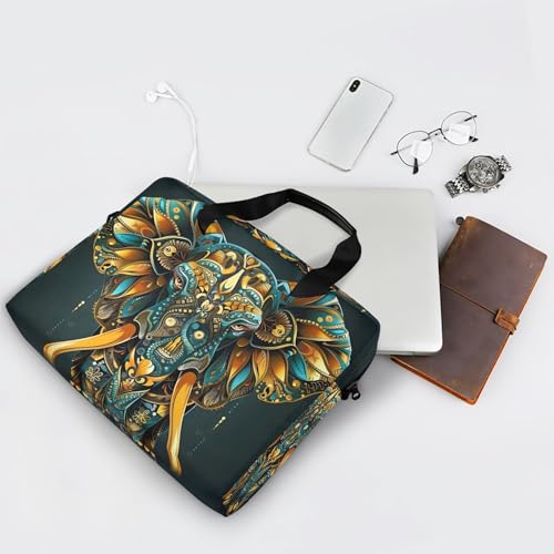 Maletín Bandolera para Laptop con Mandala Elefante Indian 15.7 in miniatura 7