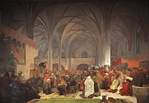 Affiche toile Alphonse Mucha Chardon de grève 60x90 cm, impression déco murale salon