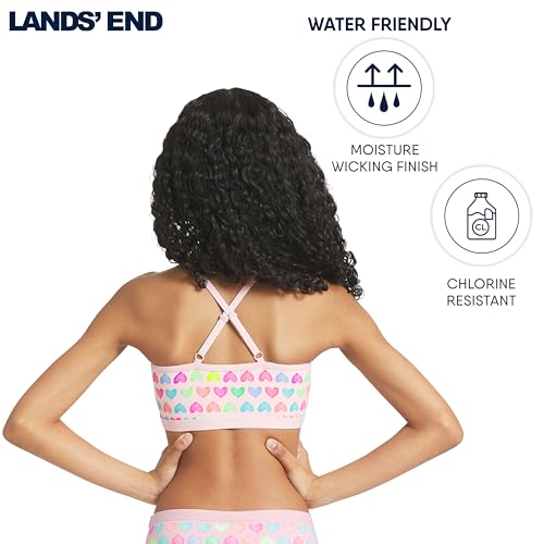Image of Lands' End Girls' Swim UPF 50+ Adjustable Strap Bikini Set