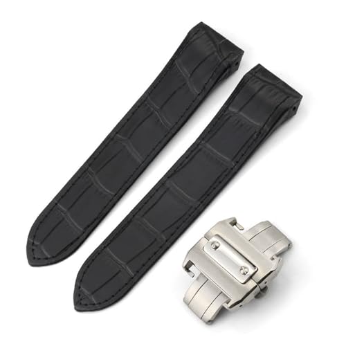 [RE] MENGKE 20mm 23mm ̃C^AvvXgbv ubN uE eNX` U[ voh JeBG TgX EHb`Ƃ̌݊ɓKĂ܂(Black,20MM_SILVER CLASP)