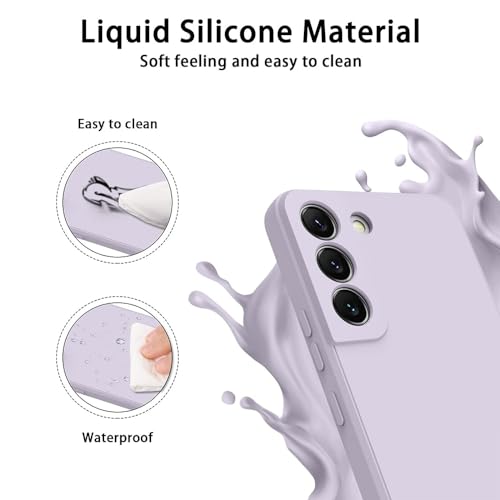 Image of Back Cover for Samsung Galaxy S22 Plus 5G | Full Camera Protection | Premium Liquid Silicon Case | Flexible Bumper Case for Samsung Galaxy S22 Plus 5G (Purple)