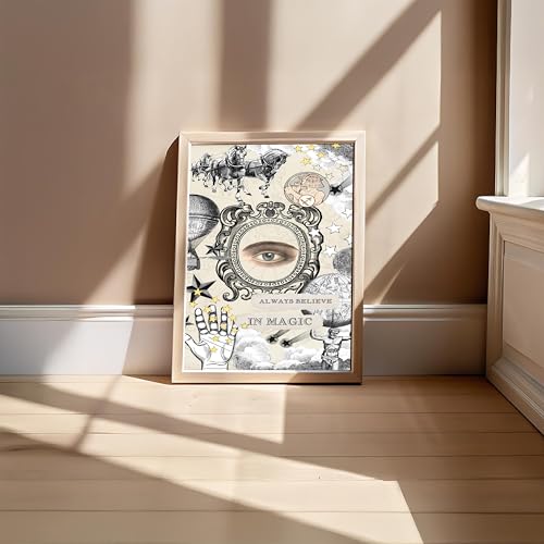 Image of BLINKART Music Art Aesthetic Modern Art Walls With Frame | Natural Wood Texture | Living Room Bedroom Office Wall Decoration | Poster Home Decor Frames Wall Bedroom | 12x8 Inches (D346)