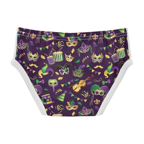 Boys' Exclusive Briefs Toddler Underwear 95% Combed Cotton Boxerbriefs 2T Mardi Gras Mask Instrument 92